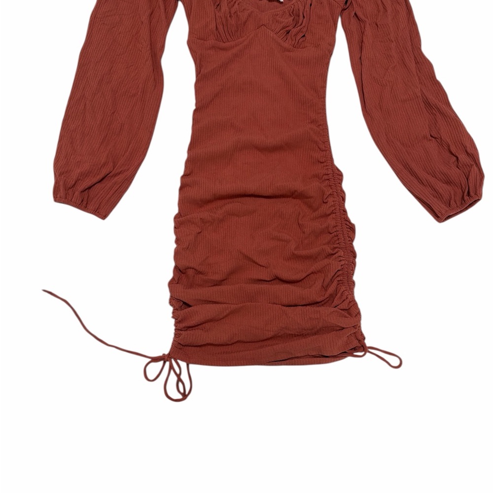 Vestique Rust Long Sleeve Dress